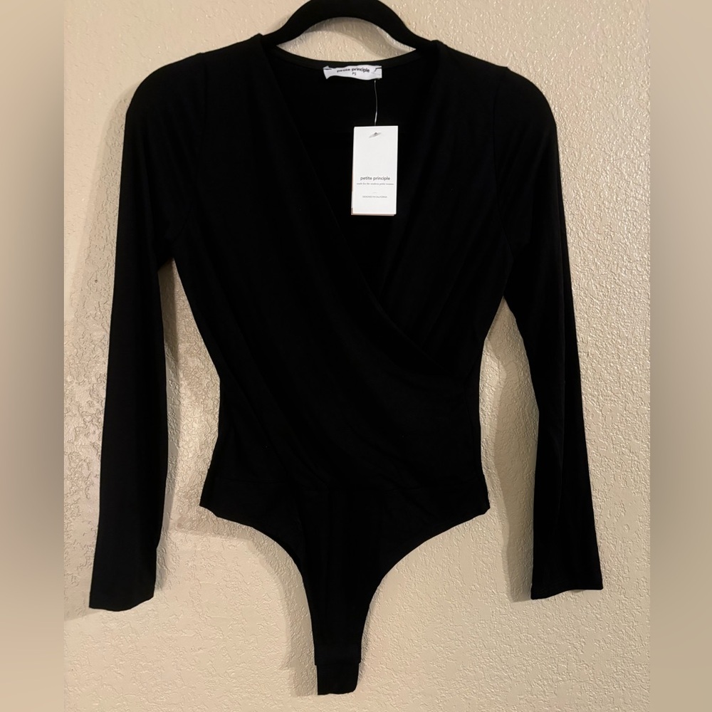 Long-sleeve petite bodysuit